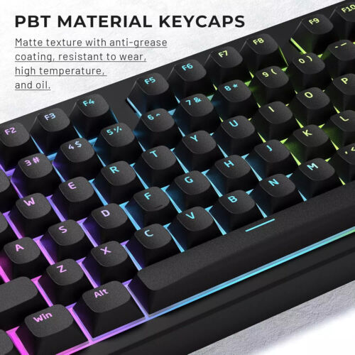 XVX Shine through Keycaps Black Pudding Keycap Set fits MX Mechanical Keyboards - Picture 2 of 21