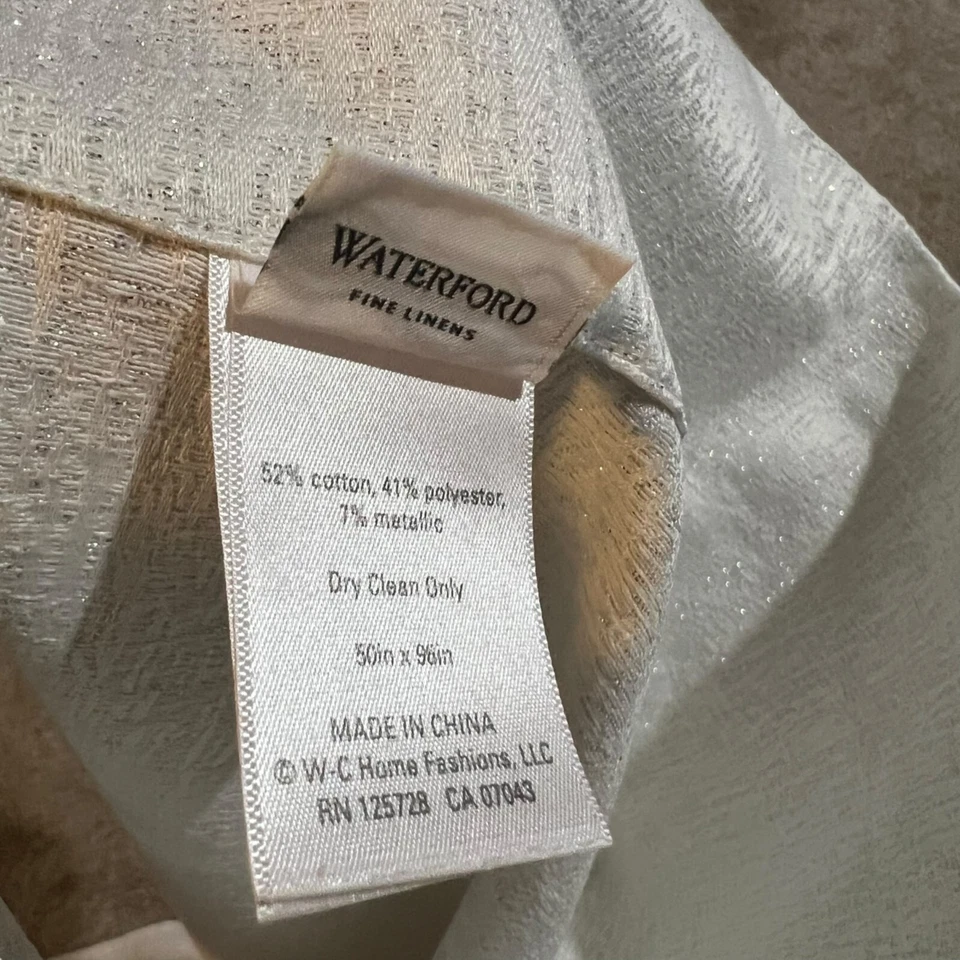 Paneles de cortina Waterford de lino fino metálicos plateados 50" X 96" algodón/poliéster Foto 3 de 4