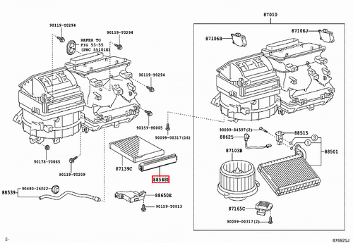 Genuine Hilux TGN10 KUN36 KUN35 KUN26 KUN25 AC A/C Pollen Cabin Air Filter Door - Picture 11 of 20