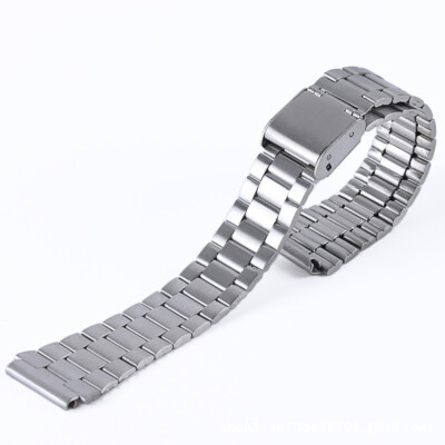 Fit Casio A158W/F91W/AE1200 Stainless Steel Watch Band 18mm Premium Metal Strap