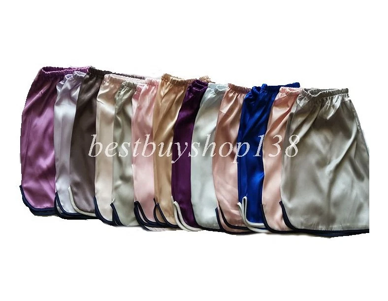 Womens Anti-Static Satin Half Slip Pettipants Length Hot Shorts Loose Bloomer - Image 2 of 4