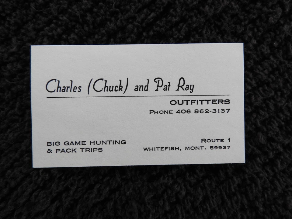 1971 "R HUNTING CAMP OUTFITTER" FISHING GUIDE CHUCK PAT RAY WHITEFISH MT MONTANA - Image 4 of 4