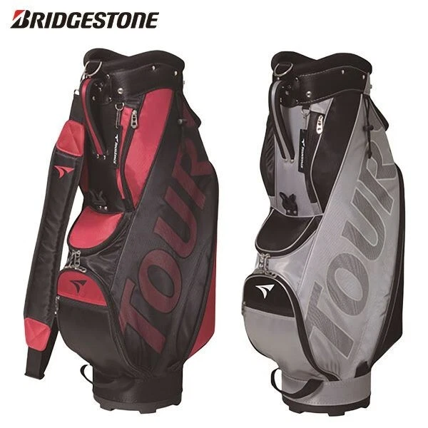Bolsa de carro de golf Bridgestone Tour Stage 9 x 47 pulgadas 5 vías 2025 ligera plateada/gris Foto 2 de 4