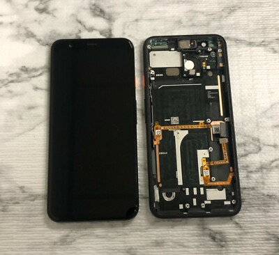 -OEM Google Pixel 4 LCD Display Touch Screen Digitizer Assembly*Black/Orange (B)