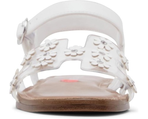 Steve Madden Haydin Sandals Girls US 1 White Square Toe Ankle Strap ZPO2472 - 第 3/12 張圖片