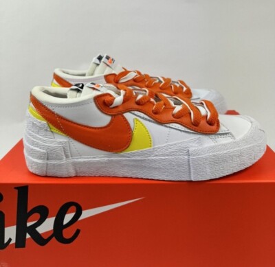 Nike Blazer Low Sacai White Magma Orange Sneakers Dd1877100 Size: UK 6 /US 7