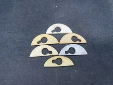 Set of (5) PTFE  Stirrer Blade  for 10mm Stir Shaft Half Moon Shape 1 3/4” L