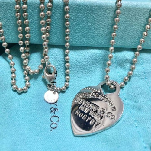 MINT Tiffany \u0026 Co Tag Ball Chain Heart 