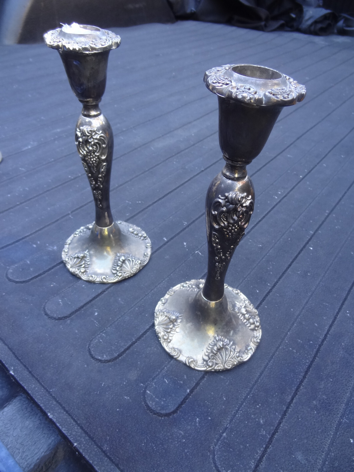 VTG GODINGER SILVER CANDLESTICK CANDLE HOLDERS