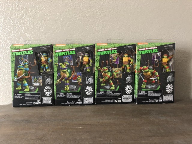Teenage Mutant Ninja Turtles Mega Construx Lot of RAPHAEL BAXTER MIKE ROCKSTEADY