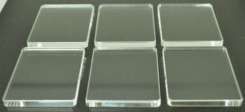 Perspex Blocks Stamping Blocks Acrylic Clear Plastic Perspex® 5mm Thick 6 pack 45mm x ...