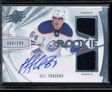 2013-14 SPx #208 Nail Yakupov Dual Jersey AUTO #/249
