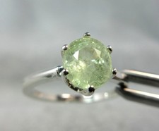 Grossular Garnet Ring Artisan-made Oval Green...
