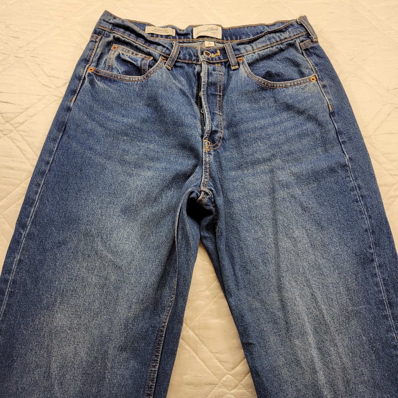 Universal Thread button fly cuffed blue jeans siz… - image 4