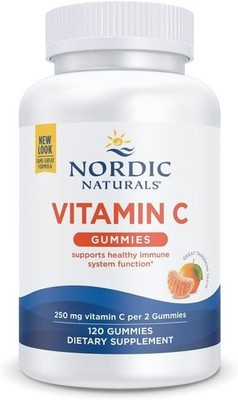 NORDIC NATURALS, VITAMIN C Gummies 250mg Mandarin 120 Gummies SUPER PREIS