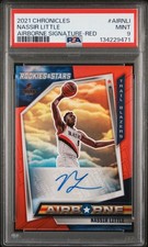 2021 PANINI CHRONICLES AIRBORNE SIGNATURES RED #AIRNLI NASSIR LITTLE PSA 9 AUTO
