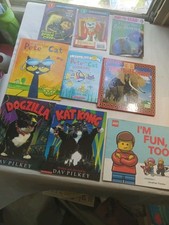 Lot of 9 Kids Early Reader Books Pete the Cat Paw Patrol LEGO Dogzilla Kat Kong