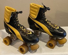 Vintage Roller Skates - Women's Size 8, Men’s Size 6 Retro Yellow And Black