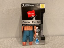Hanes Comfort Flex Men's Boxer Briefs Size Large L 36 38 Cotton Stretch