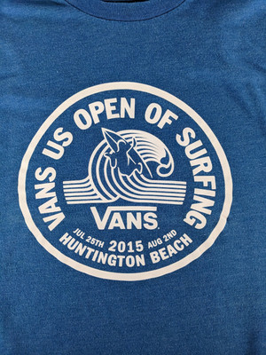 VansバンズUSOPENofsurfingハンティントンビーチL/STシャツM VANS - VansバンズUSOPENofsurfing＠ハンティントンビーチ記念T