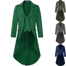 Gothic Tailcoat Men's Cosplay Costume Elegant Formal Court Dress Jacket