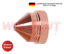 Plasmad&uuml;se 100A-120A &Oslash;1.6mm Nr. 1762 f&uuml;r Plasmabrenner CP161 Nachbau 5 St&uuml;ck