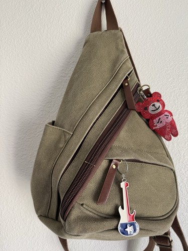 Antik Kraft Canvas Sling Bag Crossbody/Backpack Rucksack Unisex Army Green