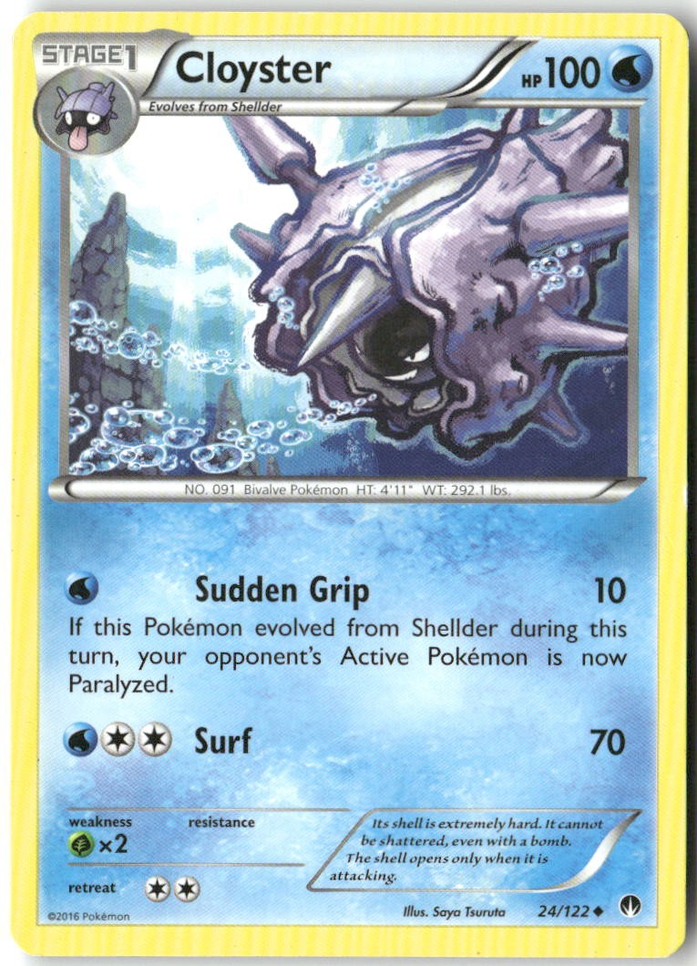 Cloyster 24/122 Uncommon BREAKpoint Pokemon Moderately Played
