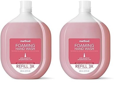 Method Foaming Hand Soap, Refill, Pink Grapefruit, Recyclable Bottle,... 