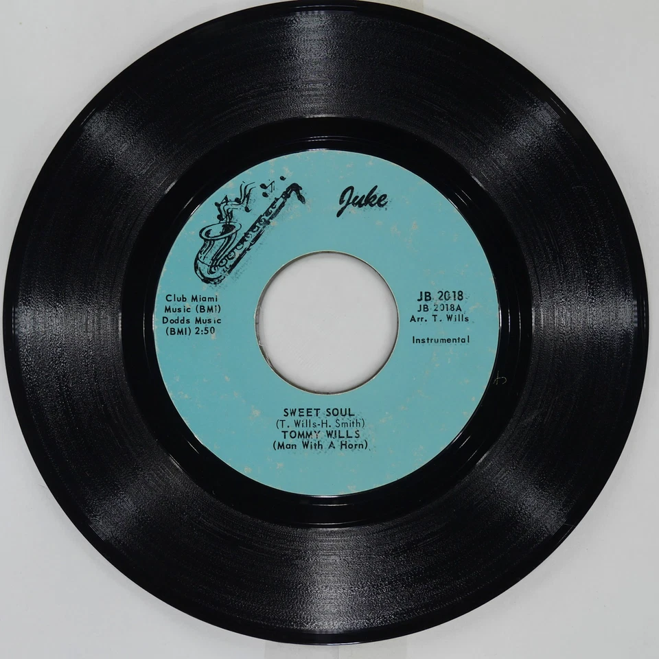 Tommy Wills (Man a Horn) Sweet Soul JUKE JB 2018 очень хорошее состояние - 45 об/мин гладкий джаз 7 дюймов - Изображение 2 из 4