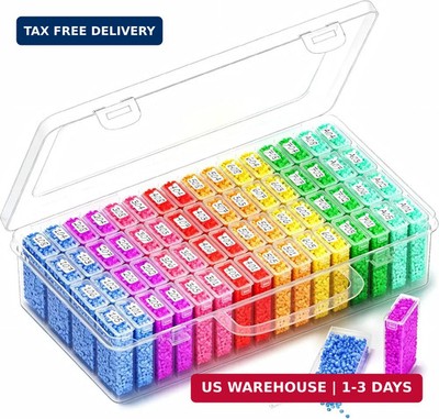 64 Grids Diamond Painting Storage Containers, Portable Transparent Bead Organize