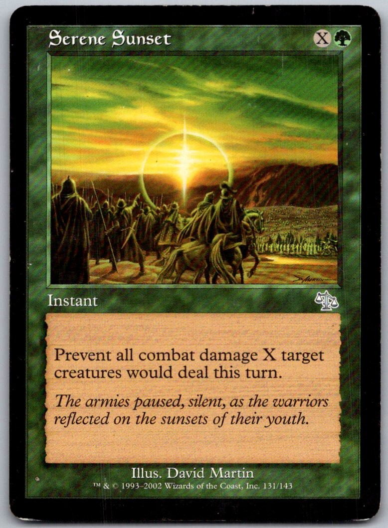 Serene Sunset 131 Uncommon Judgment Magic: The Gathering Lightly Played