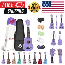 Soprano Ukulele Beginner Pack, 21 Inch Basswood kids Ukuleles Starter Kit wit...