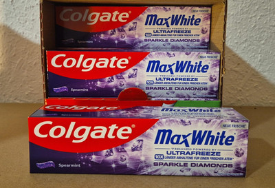 12er Pack Colgate Zahnpasta Max White Sparkle Diamonds, 12x 75 ml NEU!!