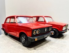 VINTAGE USSR SOVIET LARGE 17.5''  45 CM  TWO PLASTIC VAZ LADA CAR TOYS MODELS