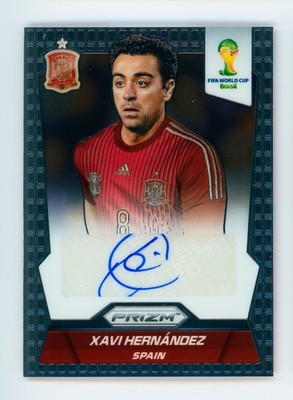 2014 Xavi Hernandez Panini Prizm World Cup Signatures Spain Autographed Card SP
