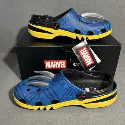 Crocs Marvel Wolverine Clogs M10 W12 Sandals Multi Blue Yellow X