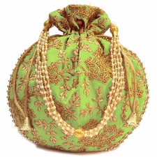 Handmade Traditional Silk Ethnic Potli Bag Clutch Batwa Women Girls