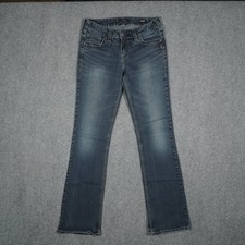 Silver Jeans Co. Women  s Suki Mid Bootcut Dark Wash Stretch W30 L33 Denim