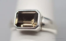 Vintage Boma Smoky Topaz Sterling Silver Ring - Size 7.75
