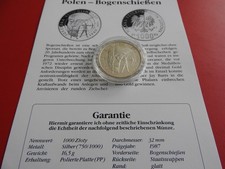 * Polen 1000 Zlotych 1987 Proba* Silber PP * Olampia 1988 *(Schub130)