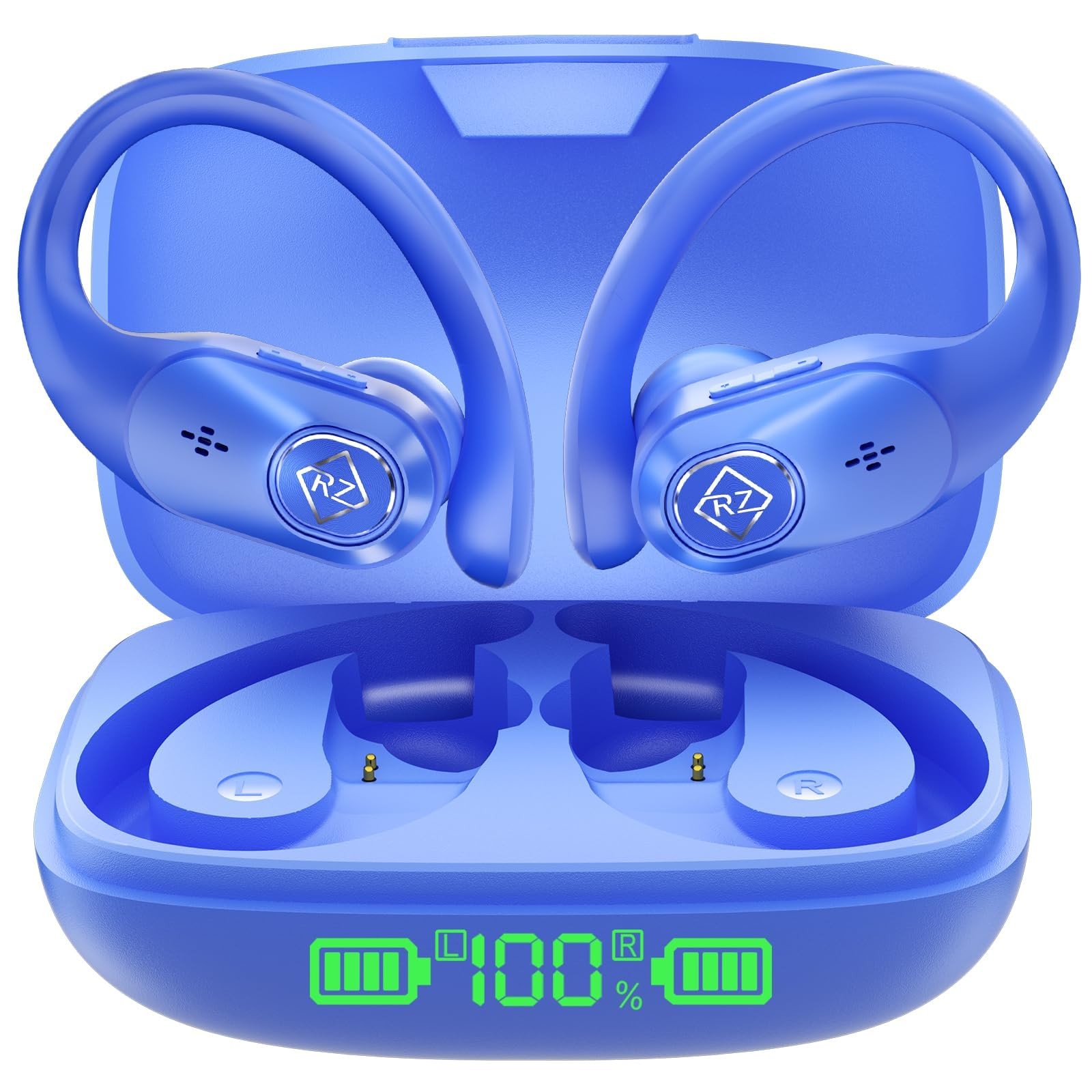 Wireless Earbuds with Ear Hooks 96H Playtime for iPhone Android