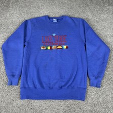 Vintage Champion Sweatshirt Mens Large Blue Lake Tahoe California Made USA 90s