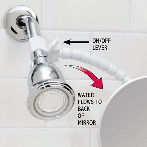 Fogless Shower Mirror with Adjustable Arm 14x5.8 for Easy Shaving - Image 3 of 4