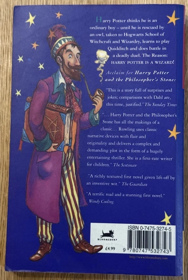 Harry Potter Philosopher's Stone 1st Edition  PB Young Wizard + Chamber Secrets - Image 3 of 4