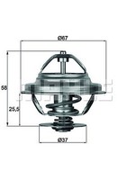 Mahle TX 21 80D Thermostat, KüHlmittel FüR Alpina, BMW