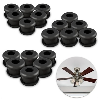 18 Pcs Rubber Grommet Kit for Hunter Ceiling Fan 0.54 x 0.41 inch, Black