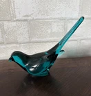 Vintage Fenton Turquoise Art Glass Bird