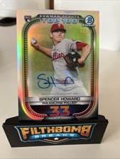 Spencer Howard 2021 Bowman Top 100 Auto Gold Refractor /50 RC SP #BTP-33 Phillie