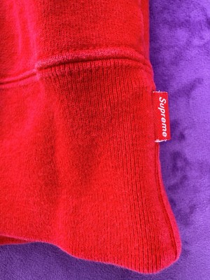 Supreme Color Blocked Hoodie Sweatshirt FW17 Size XL Red White | eBay